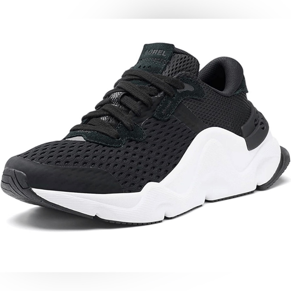 Sorel Black and White Mesh Sneakers